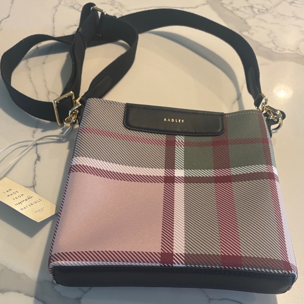 RADLEY LONDON Plaid Crossbody Bag - Pink, Green, Black